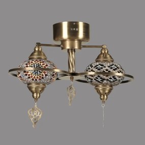 Prisadený luster YENI 1xE27/40W/230V bronzový