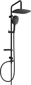 Mexen sprchový set X22 s hornou hlavicou 26x24cm, čierna, 798222291-70
