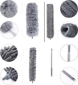 Sada upratovacích pomôcok ZOSIA sivá (3 ks)