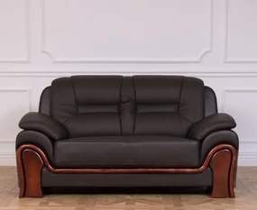 Sedačka Palladio pre 2 osoby, koža, hnedá