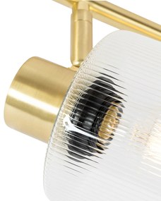 Stropné bodové svetlo zlaté so sklom 4-žiarovkové nastaviteľné - Laura