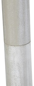 Rustikálna stojaca lampa taupe s tienidlom z ľanu 45 cm - Classico