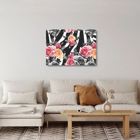 Sklenený obraz rozkvitnutých ruží (70x50 cm)