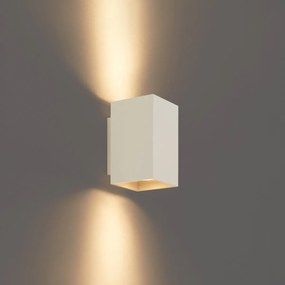 Moderná nástenná lampa béžová GU10 50 mm štvorcová 2-svetlá - Sandy