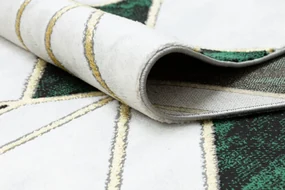 Behúň EMERALD exkluzívny 1015 glamour, marmur, geometrický zelený/zlatý