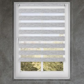 FEXI Roleta Deň a noc, Hesián, Biela, E 001 Šírka rolety: 30 cm, Výška rolety: 150 cm, Strana a farba mechanizmu: Ľavá - Hnedá