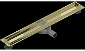 Mexen Flat 360 teleso odtokového sprchového žľabu s otočným sifónom 70 cm, Zlatá - 1540070