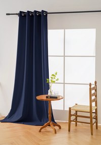 Záves OXFORD LIGHT 140x250 cm, tmavomodrý Zavesenie: Riasiaca páska