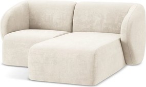 Béžová ženilková rohová pohovka (pravý roh/s leňoškou) Lani – Makamii