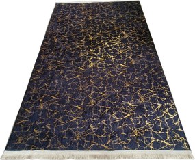 Moderný koberec Parys v čierno-zlatom prevedení | nízky vlas Rozmer: 200x300 cm