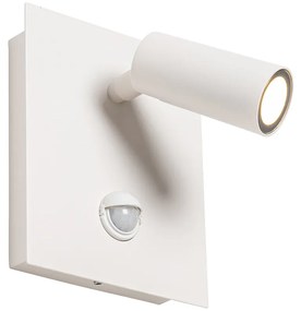 Vonkajšie nástenné svietidlo biele vrátane LED IP54 snímač pohybu - Simon