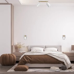 Bodové svietidlo TERRA 2xGU10/8W/230V biela/dub