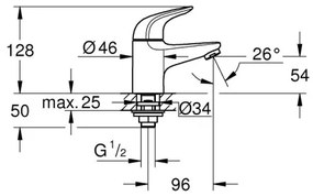 GROHE 20617001 - Stojanový ventil SWIFT veľkosť XS, lesklý chróm