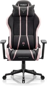 Látková herná stolička čierno-ružová Diablo X-One 2.0 Akira Pink Small