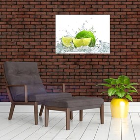 Sklenený obraz - Limetky (70x50 cm)