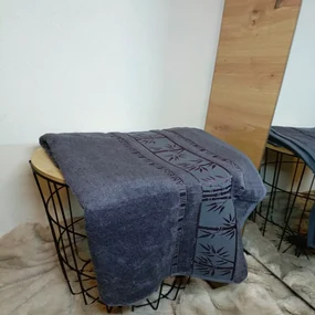 Bambusová osuška sivá 140x70