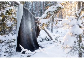 Vlnená deka Juhannus 150x200, čierna / Finnsheep