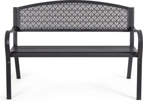 Antracitová kovová záhradná lavica Lizette – Bizzotto