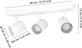 Eglo 901963 - Kúpeľňové bodové svietidlo CONSUMA 3xGU10/5W/230V IP44 biele