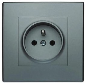 GP-1LZ Zásuvka jednoduchá s uzemnením inox