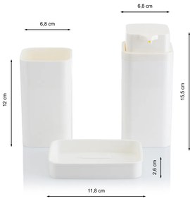 Sada kúpeľňových doplnkov Sierra, biela