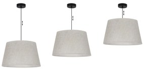 Závesné svietidlo Len1, 1x svetlobéžové textilné tienidlo, (fi 44 cm), b