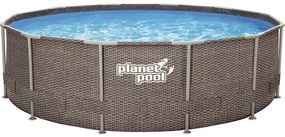 Nadzemný bazén Planet Pool Frame s rámovou konštrukciou 366x99 cm ratan