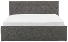 Manželská posteľ 140 cm ROFARIO (sivá) (zamat) (s roštom a úl. priestorom). Vlastná spoľahlivá doprava až k Vám domov. 1023480