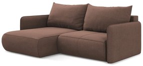 Ružová rozkladacia/s úložným priestorom rohová pohovka (ľavý roh) Nanea – Makamii