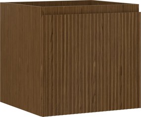 Mexen Rivel, kúpeľňová skrinka 50 cm, 1 zásuvka, drážkovaná, orech, 91A20-05047-1-BF86