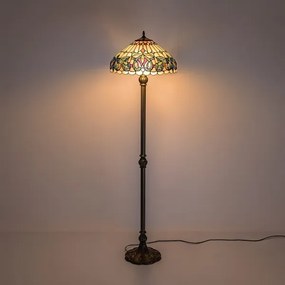 Brilagi - Tiffany vitrážová stojacia lampa LUISA 2xE27/60W/230V