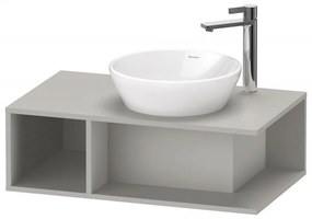 DURAVIT D-Neo závesná skrinka pod umývadlo na dosku Compact, 1 otvorená priehrada vľavo, 800 x 480 x 260 mm, betón šedá matná, DE493800707