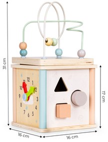 Drevená vzdelávacia kocka Eco toys Líška