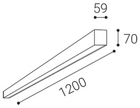 LED2 - LED stropné svietidlo NOLI LED/40W/230V 3000/3500/4000K 120 cm čierne