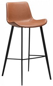 HYPE ČALÚNENÁ BAROVÁ STOLIČKA cognac brown/black