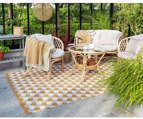 Okrovožltý vnútorný a vonkajší koberec 60x70 cm Dana Ochre – Pappelina