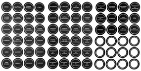 Sada 24 ks dóz na koření BAKER černá/čirá