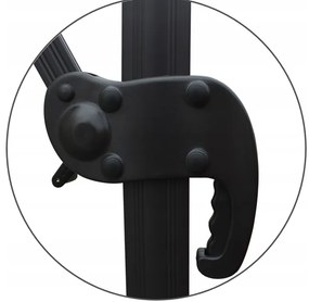 Veľký záhradný slnečník v béžovej farbe 3 x 4 m