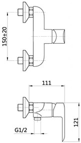 Invena Siros, sprchová batéria, chrómová, BN-90-001-A