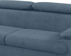 Rohová sedacia súprava Scala, denimovo modrá látka, ľavý roh