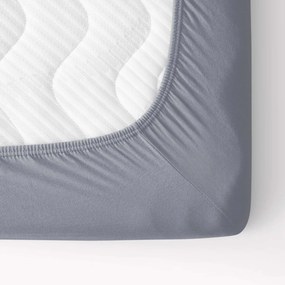 Goldea plachta jersey s napínacou gumou - tmavo sivá 120 x 200 cm