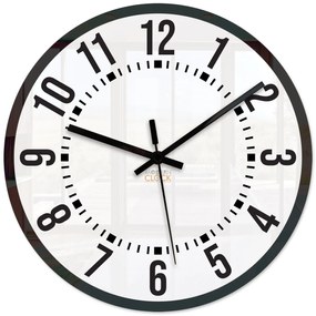 Nástenné hodiny Oskar 30 cm biele/čierne