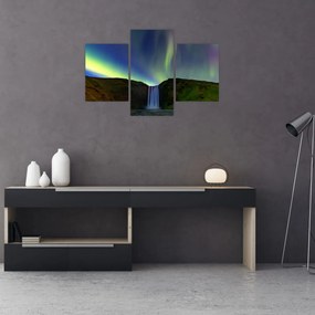 Obraz - Polárna žiara na Islande (90x60 cm)