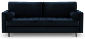 Modrá zamatová pohovka Milo Casa Santo, 219 cm