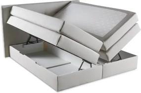 Kontinentálna boxspring posteľ AMBER, 200x180, krémová (barell 03)