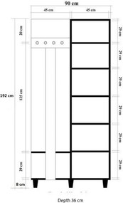 Vešiak so skriňou Garmanto Tree Sonoma Oak