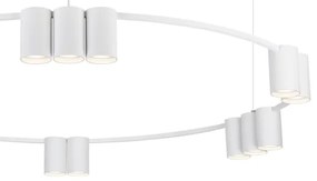 Luster na lanku GENESIS 15xGU10/8W/230V biela