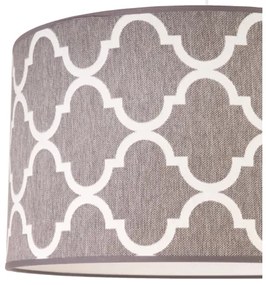 Duolla - Luster na lanku MAROKO 1xE27/40W/230V pr. 45 cm šedá/biela