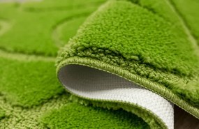Kúpeľňový koberček Kobe Light Green svetlozelený, línie