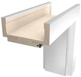 Obložková zárubňa Naturel 70 cm pre hrúbku steny 14-16 cm biela ľavá O4BLAK70L